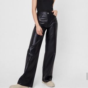faux leather pants